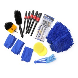 Sonhomay Auto-Reinigungsbürsten-Set, 18-teilig, Auto-Detaillierungs-Pinsel-Set, Auto-Reinigungswerkzeuge für die Reinigung von Auto-Innenrädern, Armaturenbrett, Motor-Lüftungsschlitzen