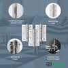 EAI Chrome Door Hinges | 3 Inch / 76mm Polished
