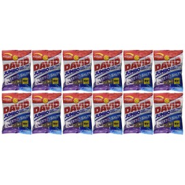 DAVID Sunflower Seeds Jumbo Sweet and Salty - Bag 5.25 oz each (12 Pack)