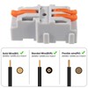 20Pcs 1 in 2 Lever Wire Connector Compact DIY Quick