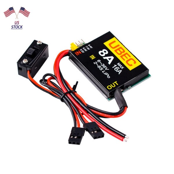 Universal UBEC-8A 6V-36V 2-8s LiPo Independent power supply module For