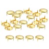 uxcell 200Pcs 16mm Gold Round Dome Studs Metal Claw Beads