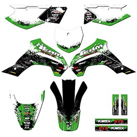 Team Racing Graphics kit Compatible with Kawasaki 2008-2018 KLX 140, Scatter
