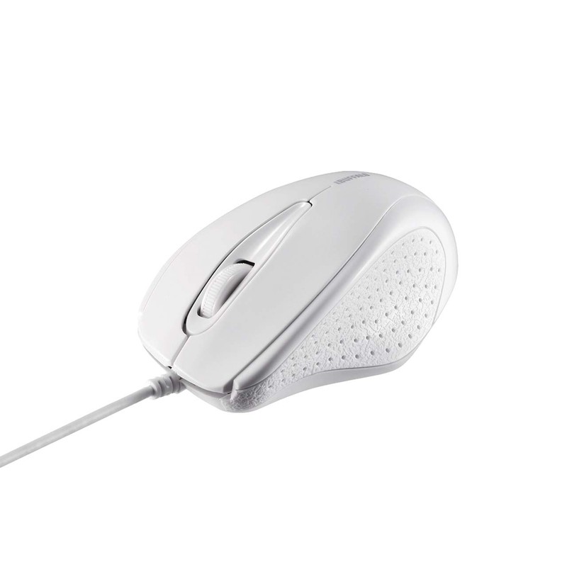 Buffalo BSMRU21WHZ Wired IR LED Mouse, 3 Buttons, White