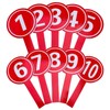 LALAFINA 10pcs Score Paddles for Party Handheld Number Paddles Scoreboard