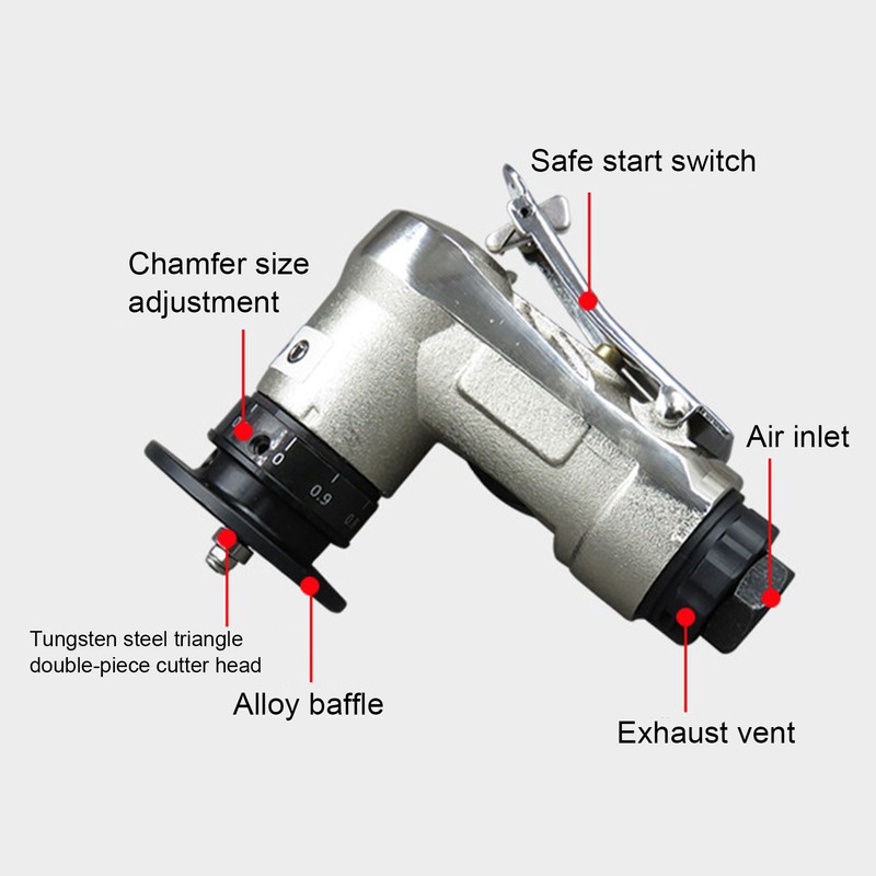 Mini Pneumatic Chamfering Machine Hand held 45 Degree Arc Burr