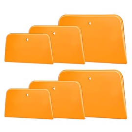 ZYSY 6 Pcs Body Filler Spreaders Automotive Body Fillers Hard Plastic Spreaders Auto Body Spreader for Applying Fillers Putties Glazes Caulks and Paint (Yellow)