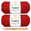 BATELO 2 Pack T-Shirt Yarn Crochet Yarn for Beginner Crochet