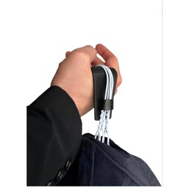 LuxGryp - Hanger Organizer and Comfort Solution (Two Pack - Black/Clear) Ergonomic Clothes Hanger Grip and Travel Companion. Accommodate up to 3-4 Universal Hangers.