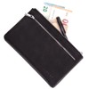 Leather Bank Bag with Zip Wallet Document Folder Letter Folder,