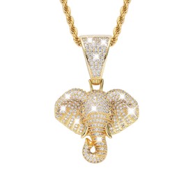 Bling Elephant Diamond Car Accessories for Women, Crystal Car Rear View Mirror Charms Car Decoration, Lucky Hanging Interior Ornament Pendant Golden