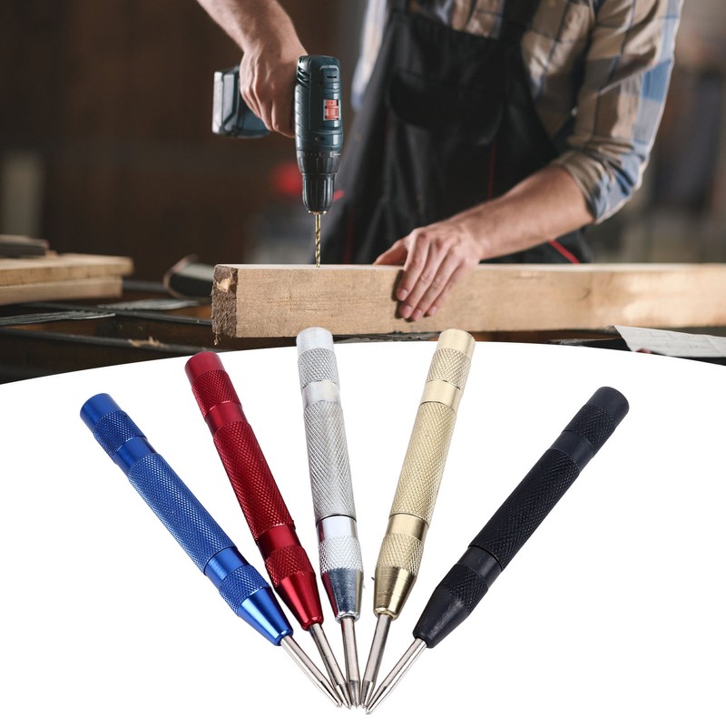 Center Hole Punch Set Carbon Steel Multifunctional Automatic Center Punch