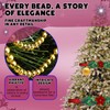 Bead Garland Luxury Christmas Tree Decoration SNOWFLAKE White,Rose Gold,Pearl (8m