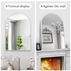 Minuover 30" x 48" Silver Arched Mirror, Arch Wall Mirror,