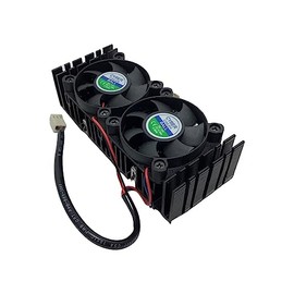 Cyber AMD K7 Athlon 3-Pin 2xFan-Heatsink Assembly AK7-2B 12v DC 0.08a 0.96w E152386