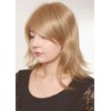 Prettyland C340 – Silky Medium Step Cut Girls Oblique Bangs Fringe Brown