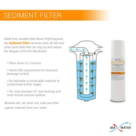 10" Whole House 3 Stage Lime Anti Scale Inhibiting Water Filter System, White Filter Housing w/ 10" x 2.5" 5-Micron Polypropylene Sediment, Phosphate Anti Scale, CTO Carbon Water Filters