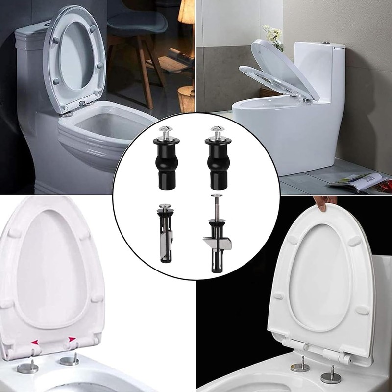 MUU Universal Toilet Seat Bolts and Screws,Quick Release Top Hinge