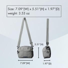 Umbro Sonny 2-Way Mini Shoulder Bag, Soft, Lightweight, Nylon, Logo Embroidery, beige