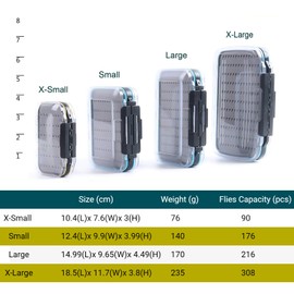 MAXIMUMCATCH Maxcatch Two-Sided Waterproof Fly Box Easy Grip Foam Jig Fly Fishing Box Multiple Sizes