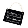 Weatherproof Slate Sign with Bees Motif "Vorsicht vor dem Imker"