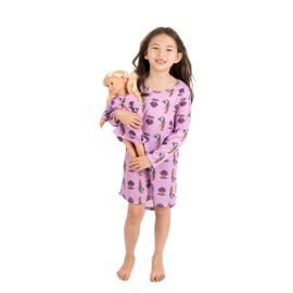Leveret Kids & Toddler Matching Doll & Girl Nightgown Mermaid (Size 6 Years)