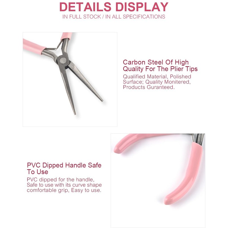 Rolabling 4.5 inch Nail Art Sharping Long Pliers Acrylic Tips