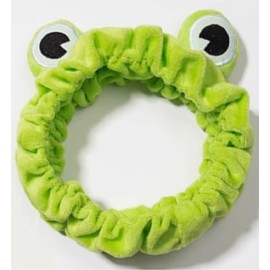 Makeup Headbands for Women for Washing Face Frog Headband Cute Spa Animal Facial Hair Band for Girls Soft Elastic Skincare Shower Head Wraps Green
