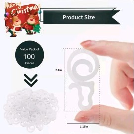 Brightown 100 Mini Plastic Lights Clips Banister Railing Fence Deck Escargot Shape