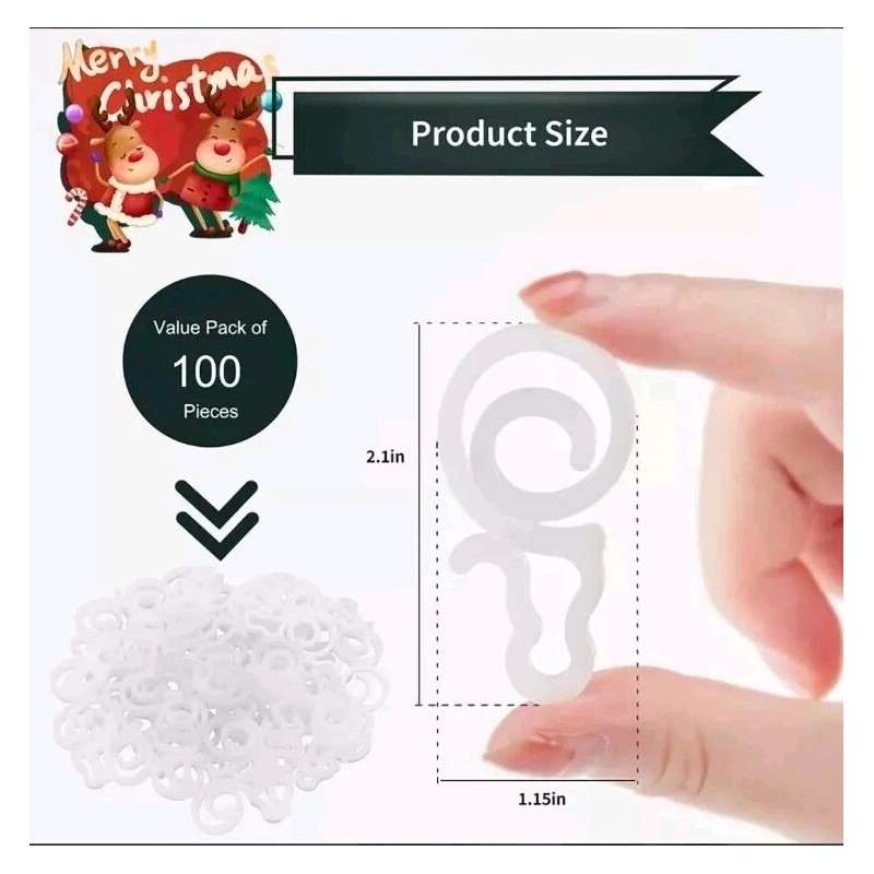 Brightown 100 Mini Plastic Lights Clips Banister Railing Fence Deck