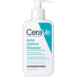 CeraVe Limpiador Jabón Espuma limpiadora para Acné Control de Imperfecciones Espinillas Para pieles grasas y Mixtas 237 ml