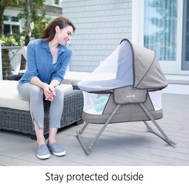 Safety 1st Nap & Go Rocking Bassinet with Bug Net, Trinity