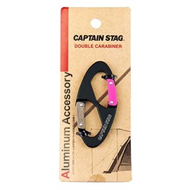 Captain Stag UM-1868 Carabiner, Aluminum Accessory, Double Carabiner, Black