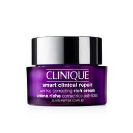 Clinique Smart Clinical Repair Wrinkle Correcting Rich Face Cream with Peptides + Hyaluronic Acid | Anti-Aging + Hydrating, 1.7 Fl Oz