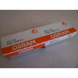 Osram 24V 5W SV8.5-8 Tubular Light Bulbs (Lot of 2) p/n 6423SV8
