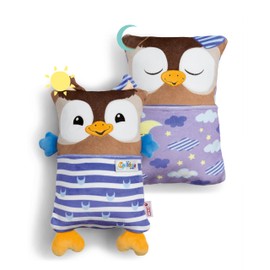 NICI Cuddly toy owl with reversible function, 30 x 20 cm, brown, soft plush toy, for small cuddly toy lovers to cuddle and play, ideal for home, nursery or on the go, 62295