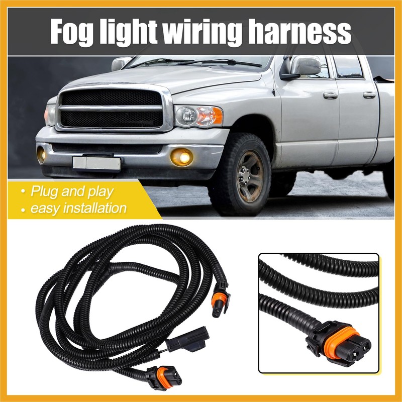 Partuto Fog Light Wiring Harness Kit 56045501AC for Dodge for