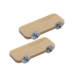 Audiofan Perch Stage, Small Birds, Parakeets, Rest Area, 5.9 x 2.6 inches (15 x 6.5 cm), Easy to Install in Wooden Birdcage, Perfect for Birdcages, Healing Spots for Parakeets, Set of 2