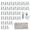 30 Pack Wire Shelf Wall Clips with Screws and Anchors