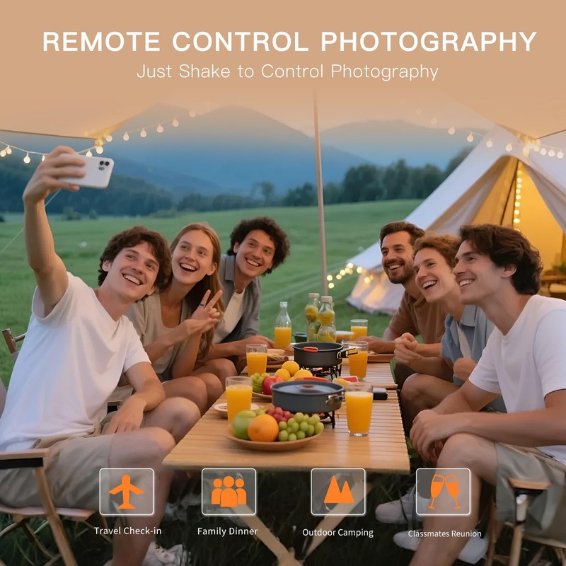 Smart Ring with Display Screen Health Tracker and Touch Button,