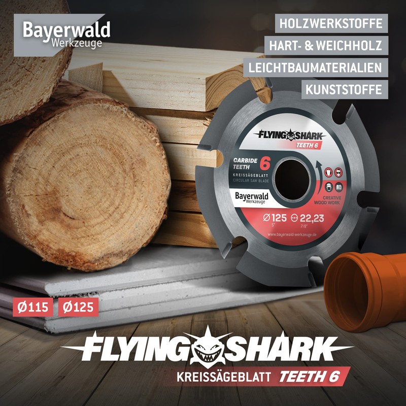 Bayerwald Flying Shark Diameter 125 mm (6 Teeth) Wood Saw