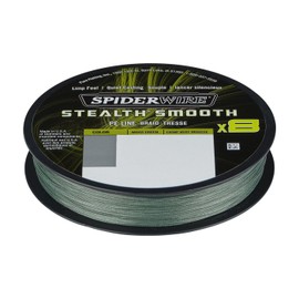 Spiderwire Stealth Smooth8 X8 PE Braid Fishing Line, 150 m, Colour: Moss Green, Diameter/Load Capacity: 0.15 mm/16.5 kg