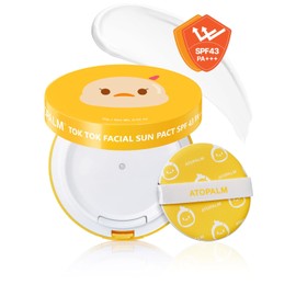 ATOPALM Tok Tok Facial Sun Pact SPF43 PA+++ 15g – Mineral Sunscreen Cushion for Sensitive & Dry Skin