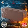 DocSafe Storage Ottoman Bench,Fireproof＆Waterproof Folding Storage Bench with Lock(15”x 43”x15”),Leather