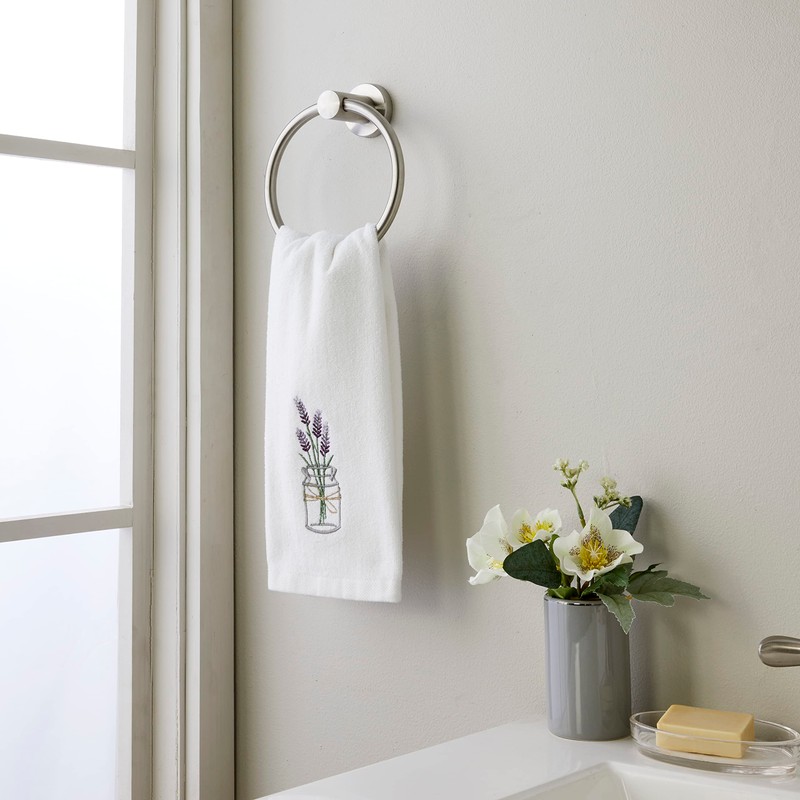 SKL Home Lavender Hand Towel (2-Pack), White