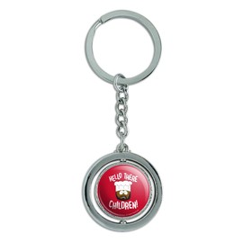 GRAPHICS & MORE South Park Chef Hello Children Keychain Spinning Round Chrome Plated Metal