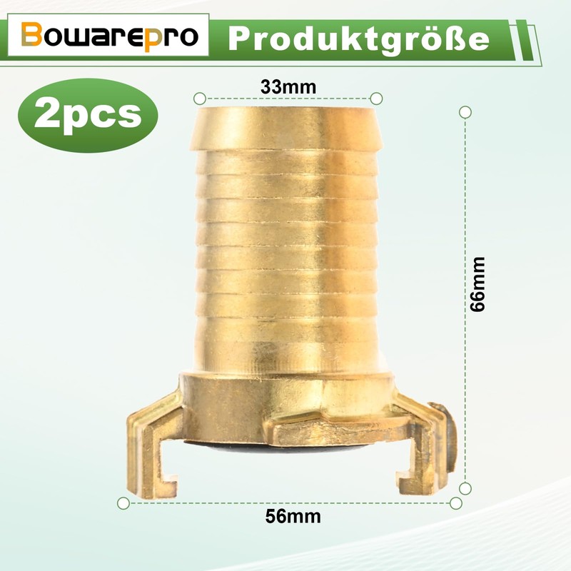 bowarepro Geka Coupling 11/4 Inch Quick Coupling Hose Piece 12180
