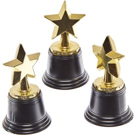 Baker Ross FN149 Trofei stella - Confezione da 4, Trofeo per cerimonie sportive, premi per cerimonie, trofei per bambini