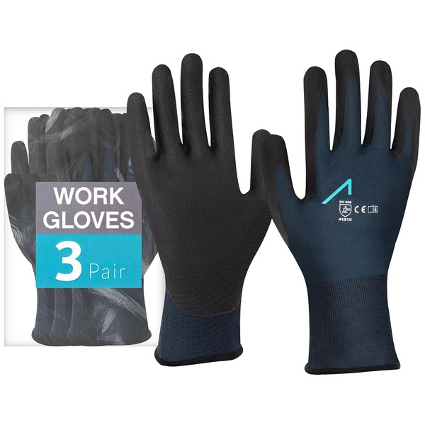 ACE Work gloves – 3 pairs of protective gloves for