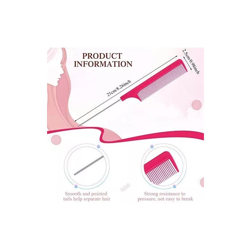 Waydress 6 Rulos De Plástico Para El Cabello, Rizadores, Flequillo,